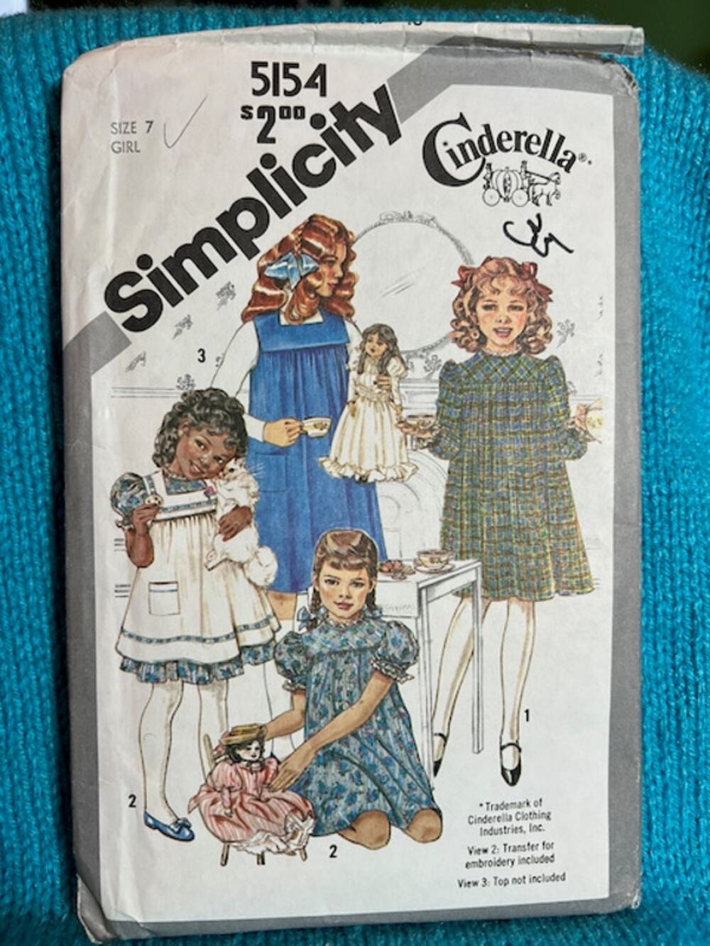 Simplicity sewing pattern  5154 girls dress pinafore